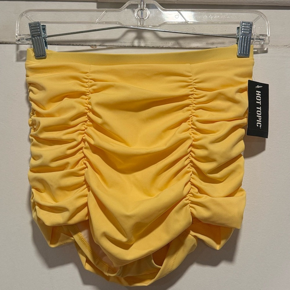 Hot Topic Sunny Yellow Ruched Swimwear